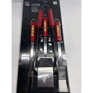 NFL Atlanta Falcons 4 Piece BBQ Set Stainless Steel Tailgating Tools Siskiyou